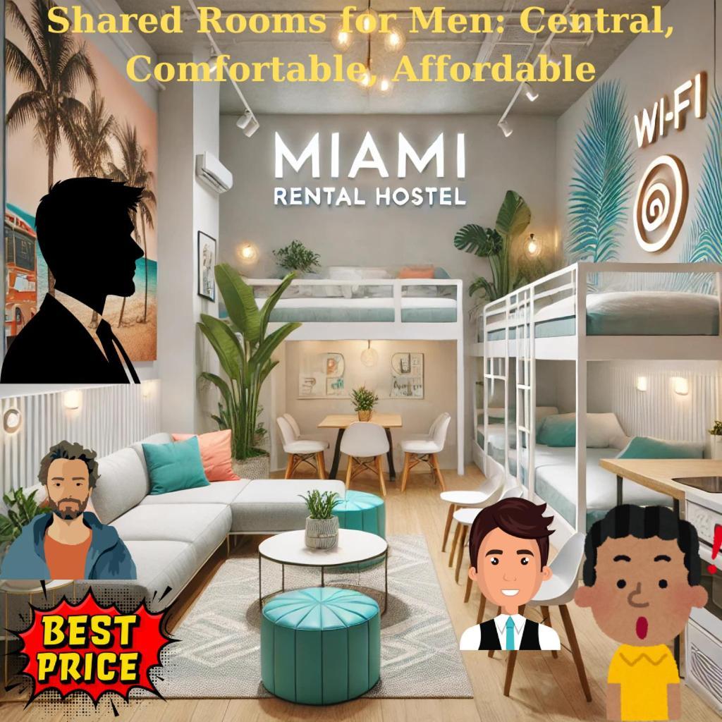 103 Miami Shared Rooms For Men Central Comfortable, Affordable المظهر الخارجي الصورة